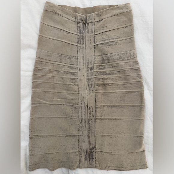 Herve Leger pencil gray distressed Skirt XS - Picture 3 of 7